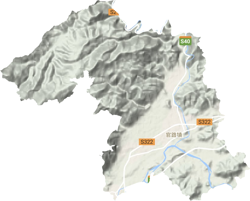 官路镇地形地图