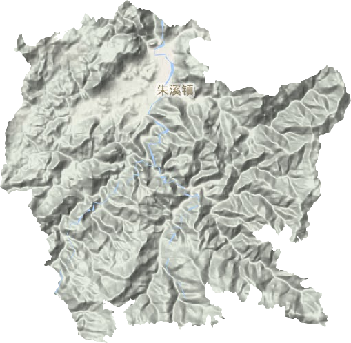 朱溪镇地形地图