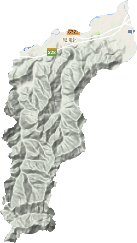 皤滩乡地形地图