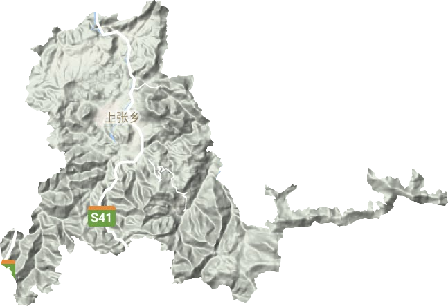 上张乡地形地图