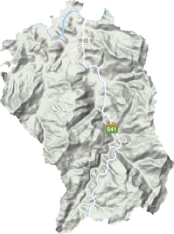 步路乡地形地图