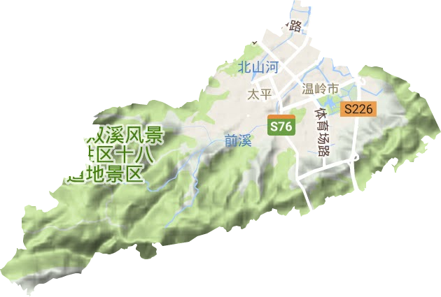太平街道地形地图