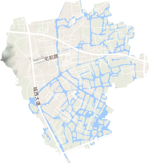 横峰街道地形地图