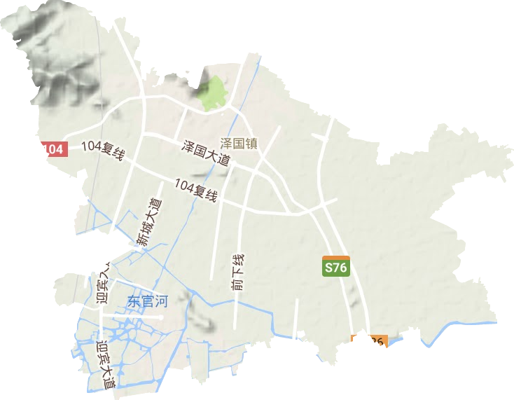 泽国镇地形地图