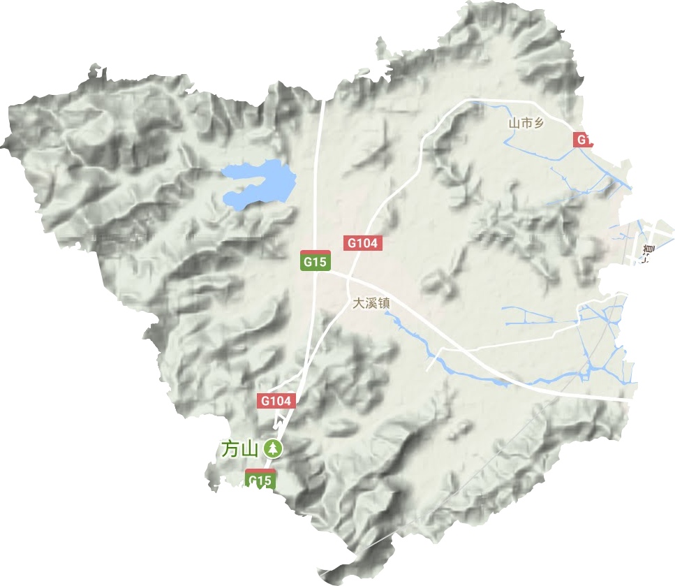 大溪镇地形地图