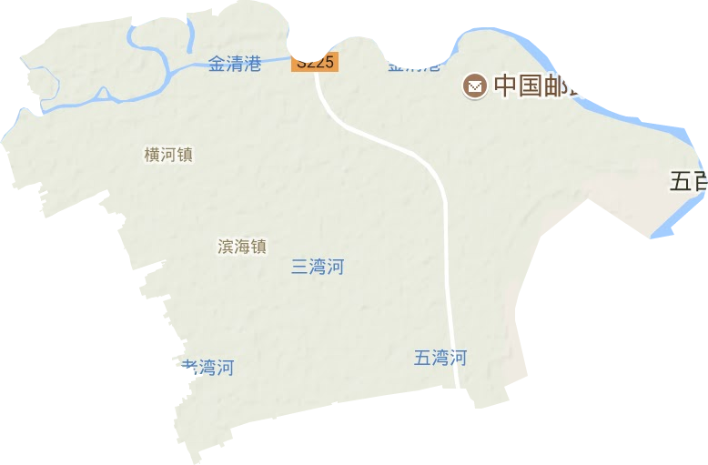 滨海镇地形地图