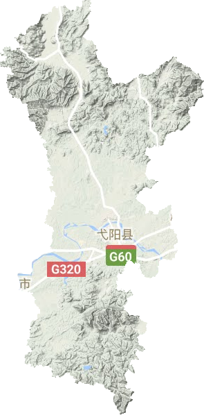 弋阳县地形地图