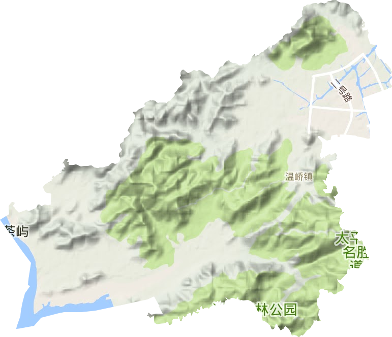 温峤镇地形地图