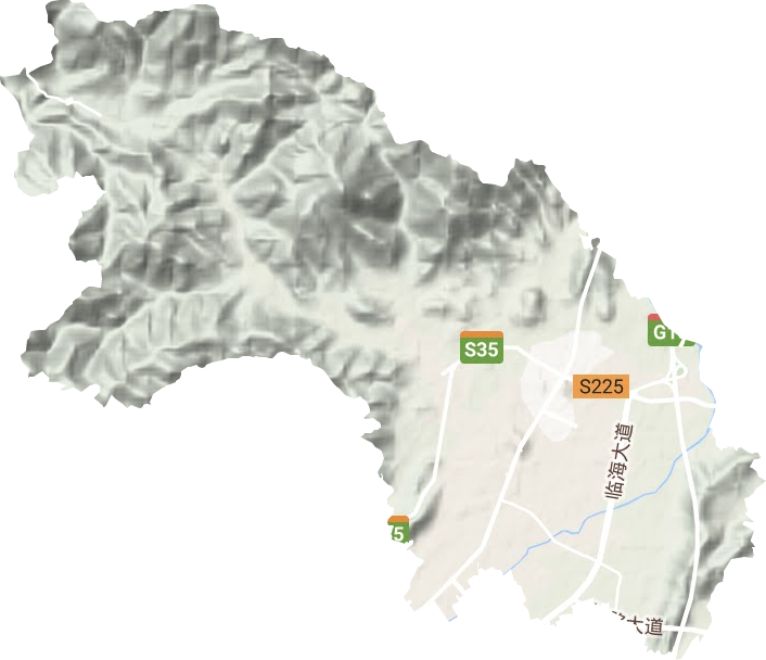 大田街道地形地图