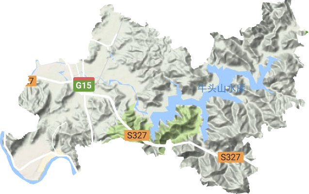 邵家渡街道地形地图