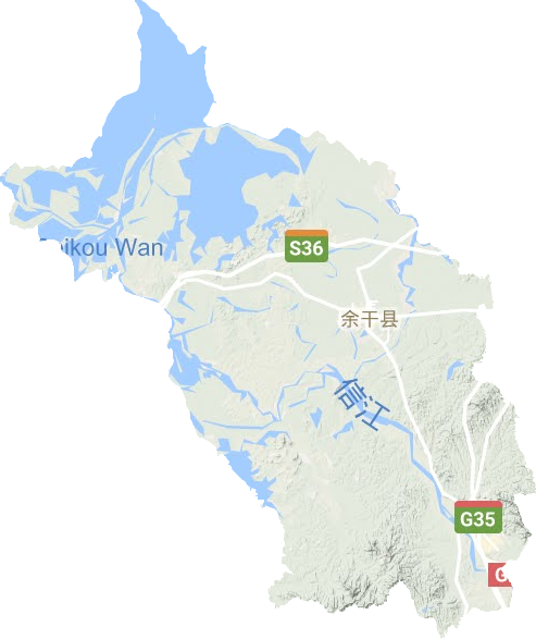 余干县地形地图