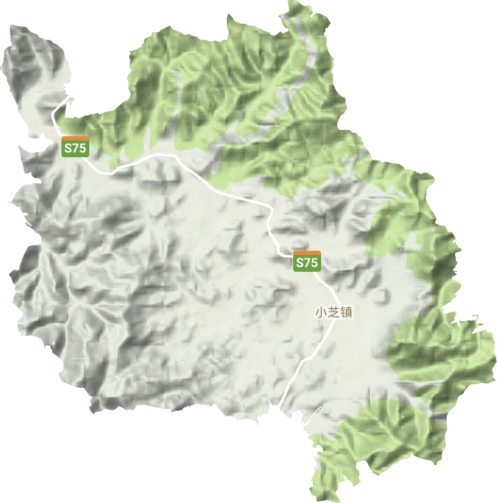 小芝镇地形地图