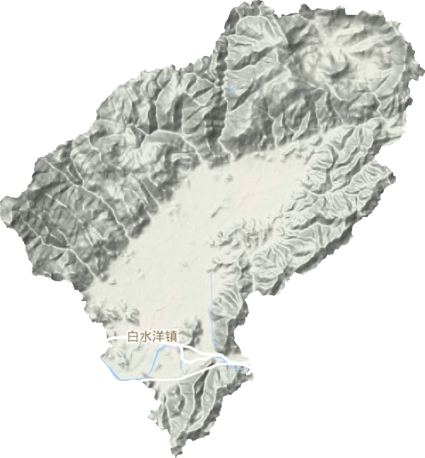 白水洋镇地形地图