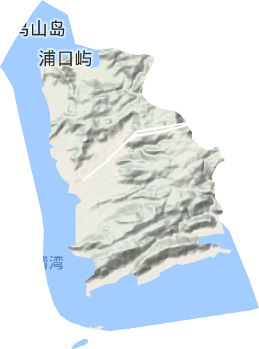 大麦屿街道地形地图