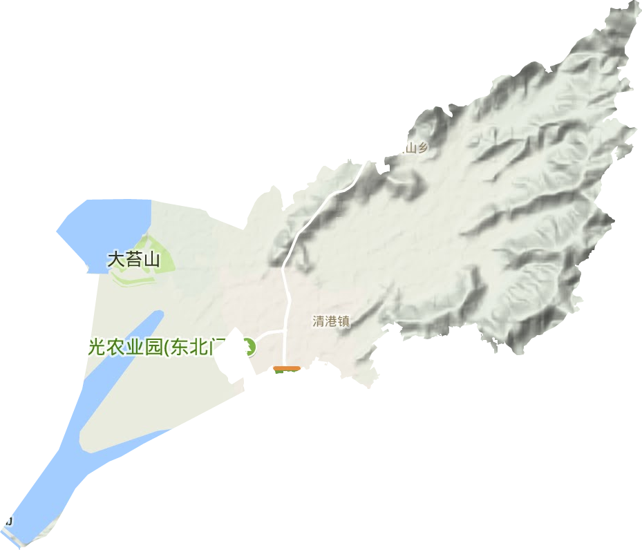 清港镇地形地图