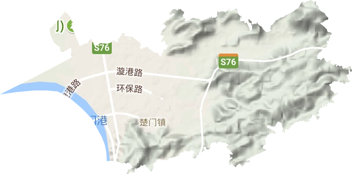 楚门镇地形地图