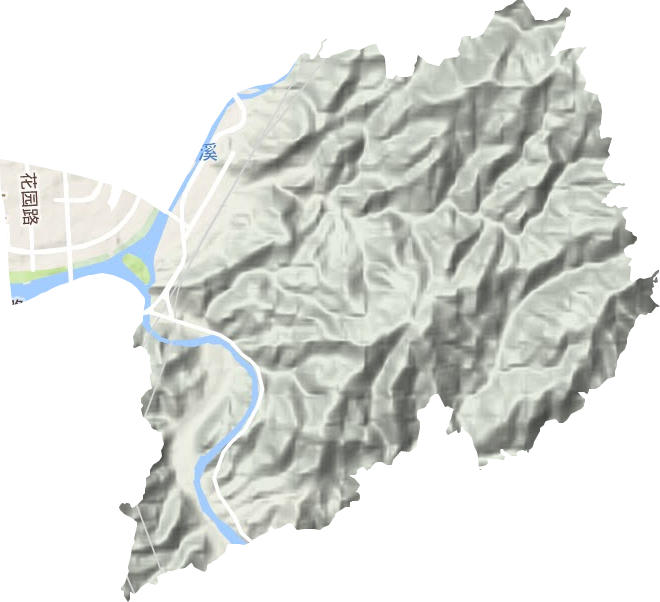 紫金街道地形地图