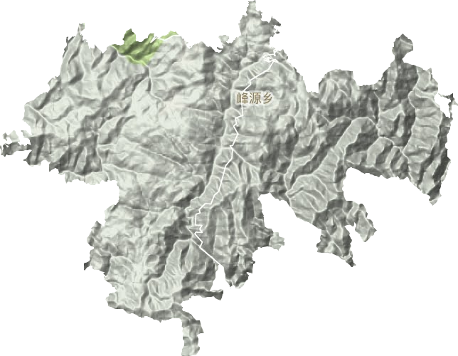 峰源乡地形地图