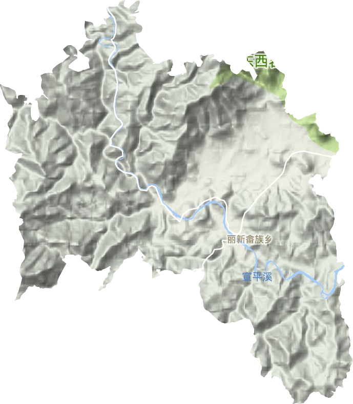 丽新畲族乡地形地图