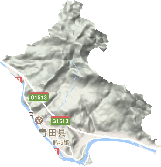 鹤城街道地形地图