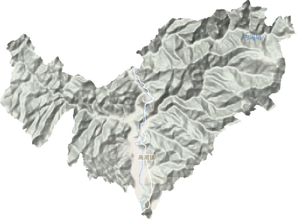 高湖镇地形地图