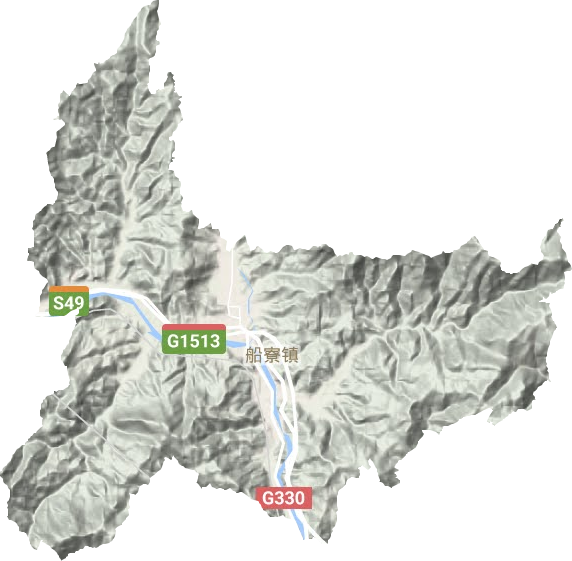 船寮镇地形地图