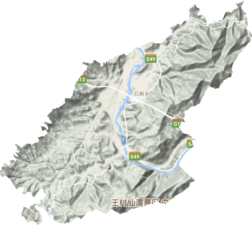 腊口镇地形地图