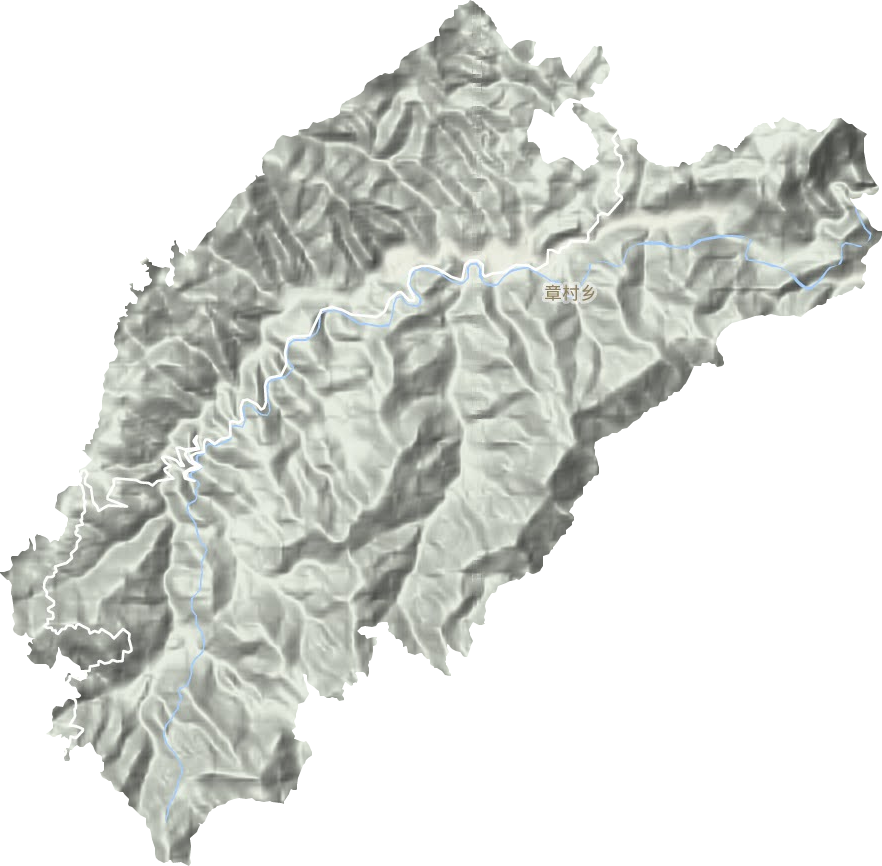 章村乡地形地图