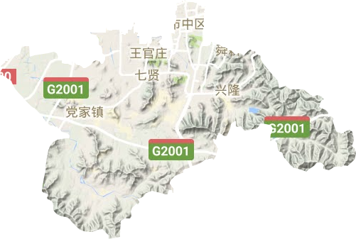 市中区地形地图