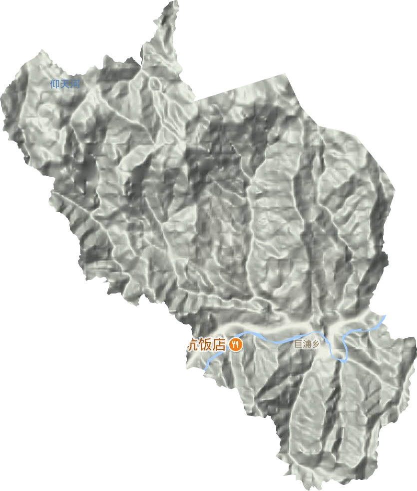 巨浦乡地形地图