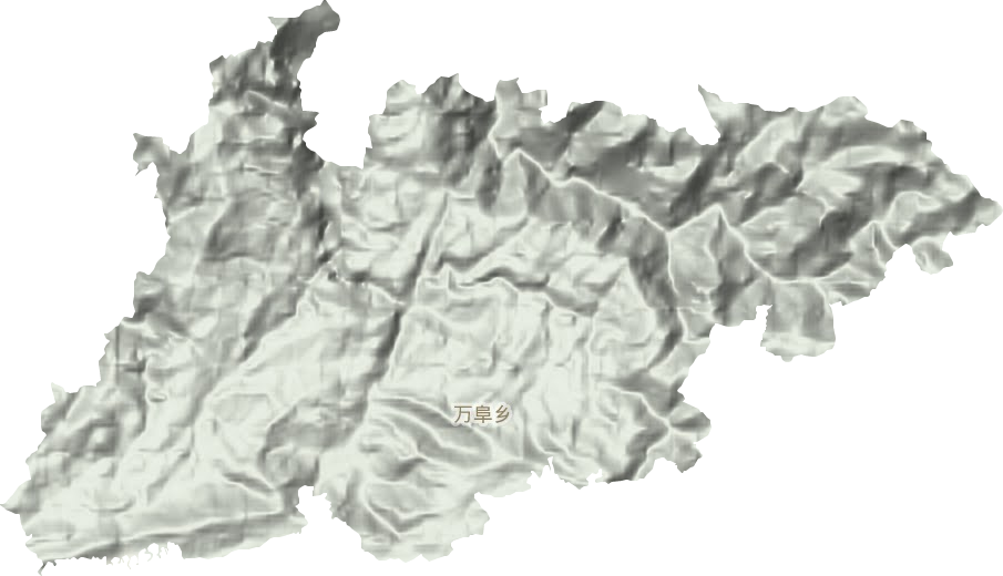 万阜乡地形地图
