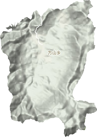 方山乡地形地图