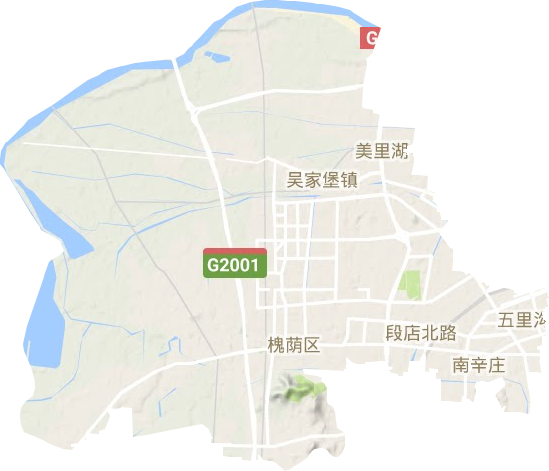 槐荫区地形地图
