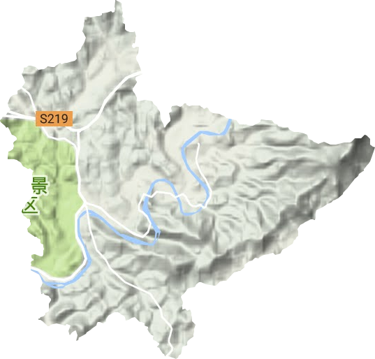 仙都街道地形地图