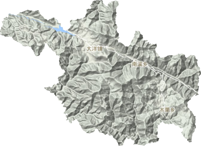 大洋镇地形地图