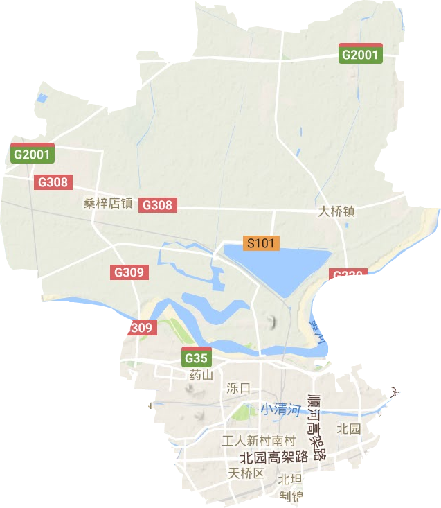 天桥区地形地图