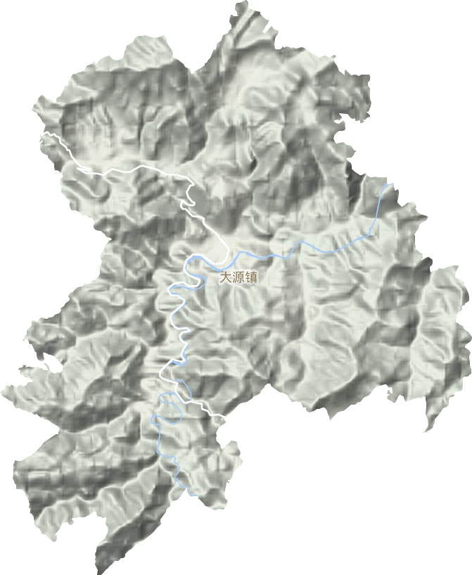 大源镇地形地图