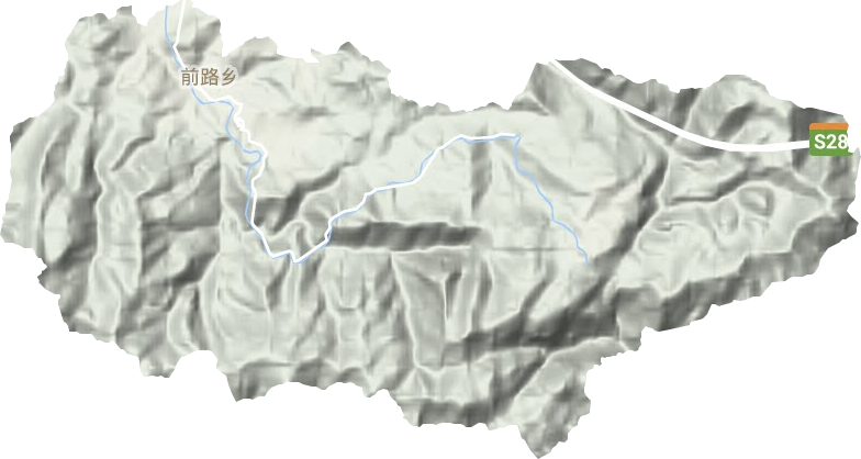 前路乡地形地图