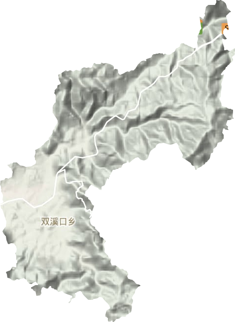 双溪口乡地形地图
