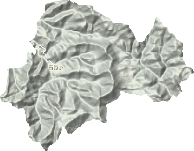 石笕乡地形地图