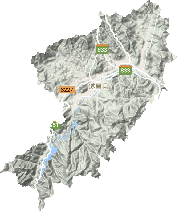妙高街道地形地图