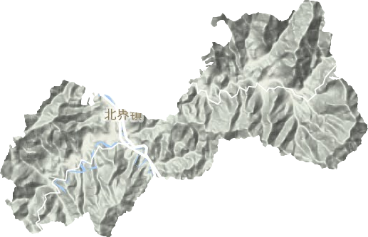 北界镇地形地图