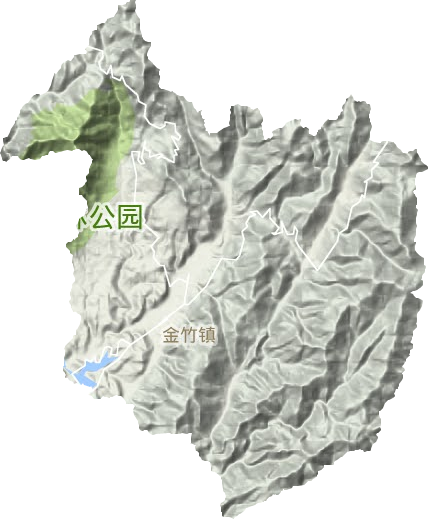 金竹镇地形地图