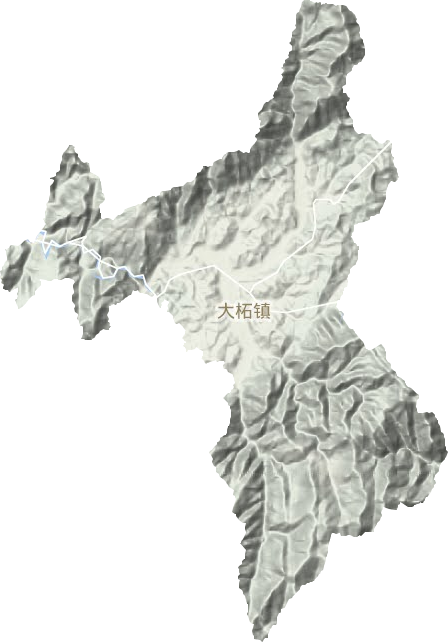 大柘镇地形地图