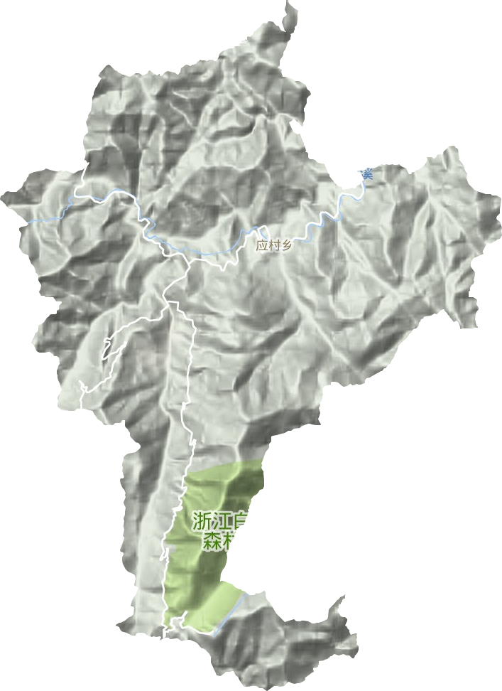 应村乡地形地图