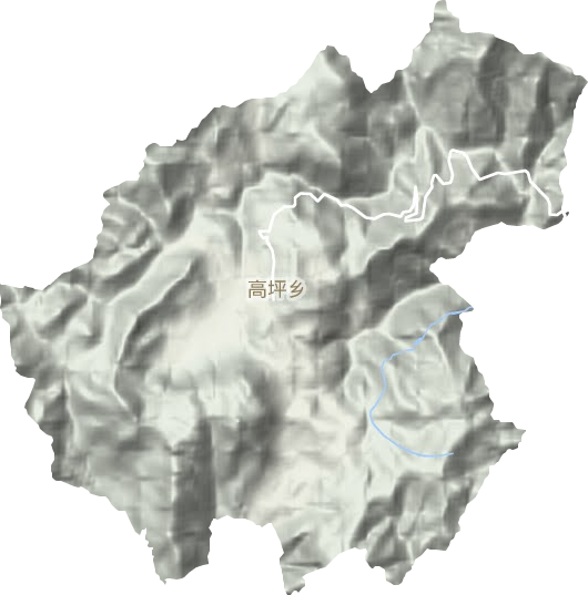 高坪乡地形地图