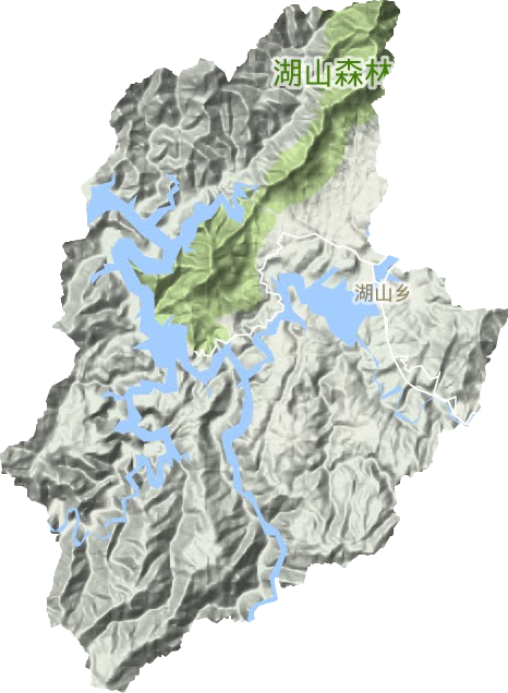 湖山乡地形地图