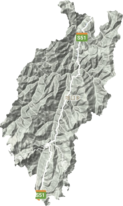 垵口乡地形地图