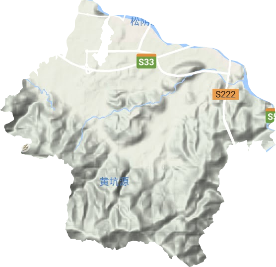 水南街道地形地图