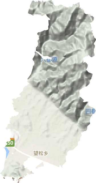 望松街道地形地图